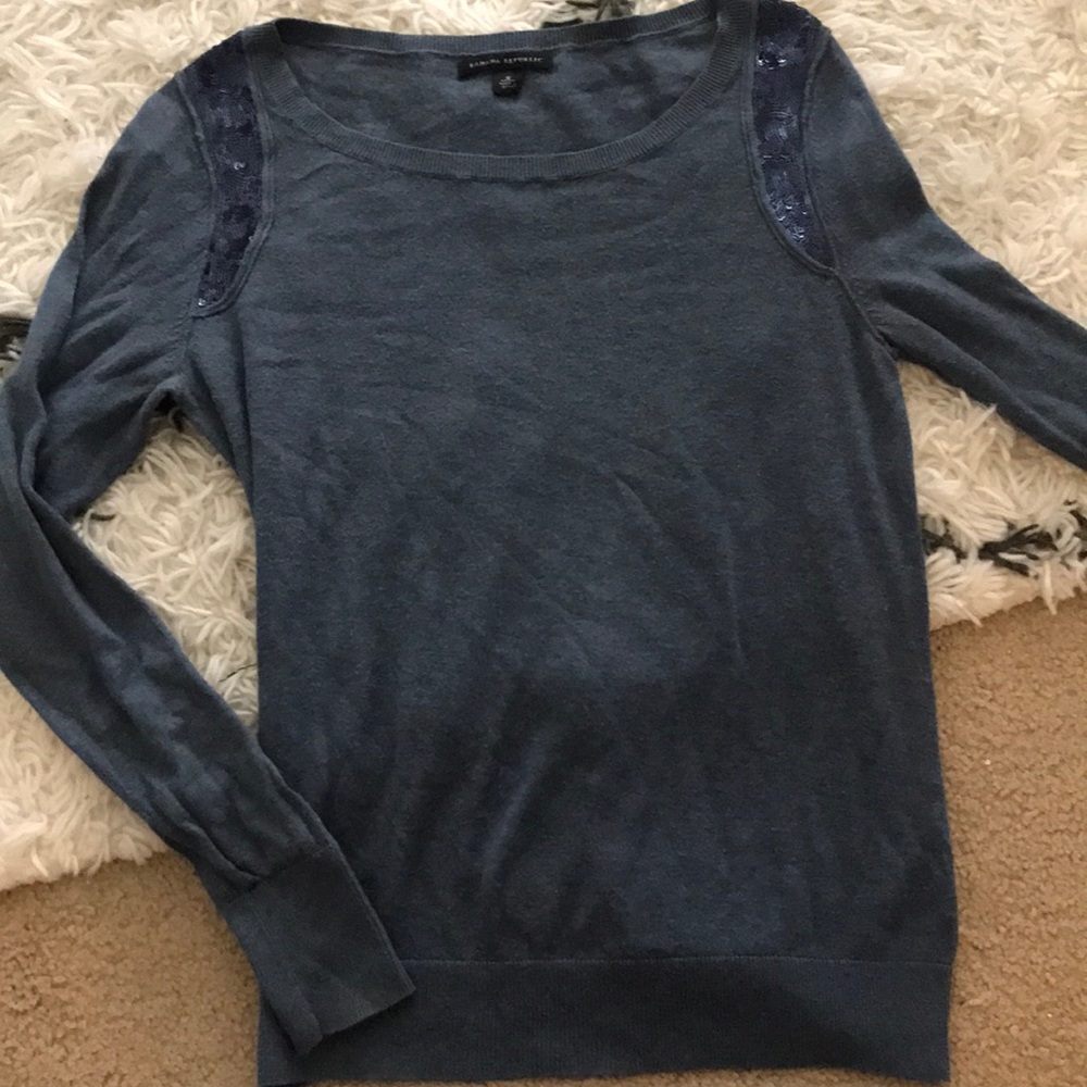 Banana Republic sequin shoulder sweater
